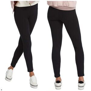 Spanx The Perfect Pant Ankle Ponte Pull On Black Leggings Size XS 17748